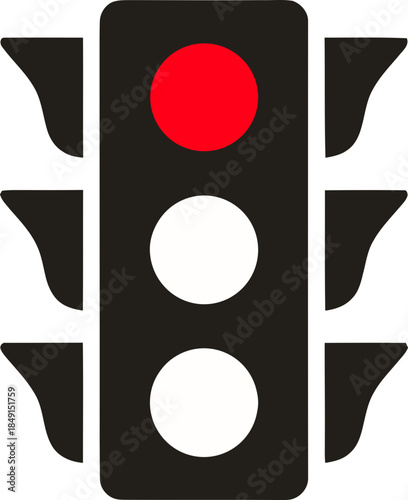 Traffic control light signal with red, yellow and green color flat icon. Signal traffic light 