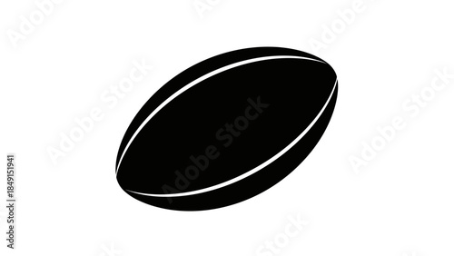 Minimalist Black and White Coffee Bean Icon Illustration for Design Use