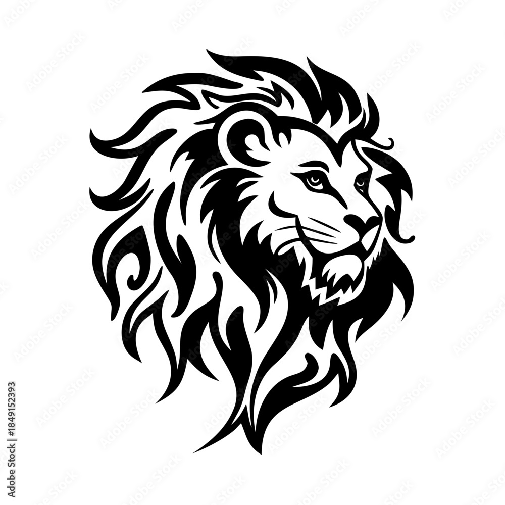 Obraz premium lion head vector