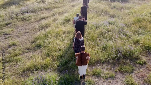 Drone footage of the exodus of Christians during the period described in the Bible