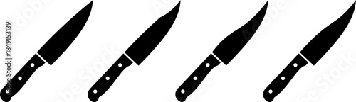 Knife vector icon set. Knife symbol. Simple, flat design isolated on white background. Vector illustration.