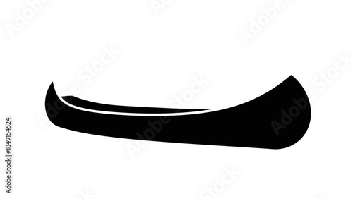 Minimalist Black and White Abstract Shape with Elegant Curves and Dynamic Flow