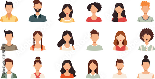 set of yoga pose vector illustrations for women and men