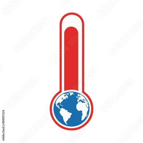 global warming climate thermometer icon
