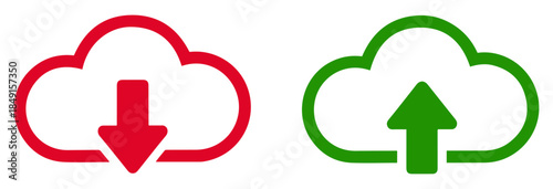 cloud download upload icon design