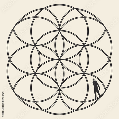 Intricate flower of life pattern