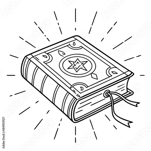 Enchanted book with glowing symbol