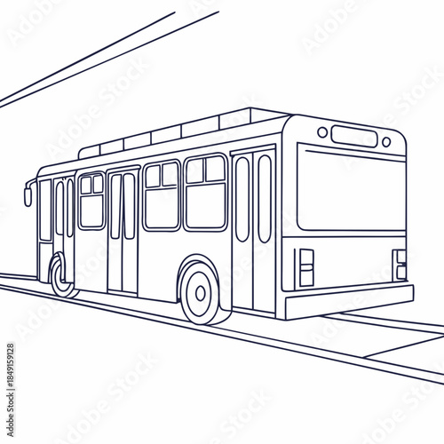 Modern tram on urban tracks