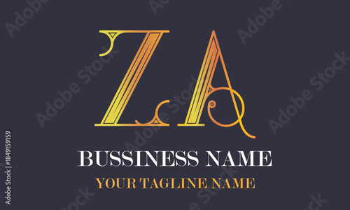ZA Z za initial logo | initial based abstract modern minimal creative logo, vector template image. luxury logotype logo, real estate homie logo. typography logo. initials logo