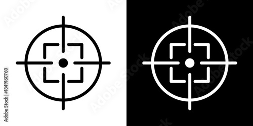 Scope Icon Of Line Black And White Style Vector Illustration
