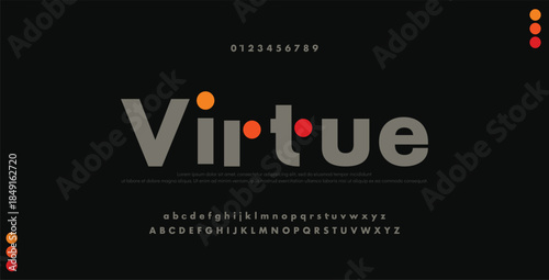 urban modern alphabet font and number. Typography future creative design concept fonts and numbers. vector illustraion