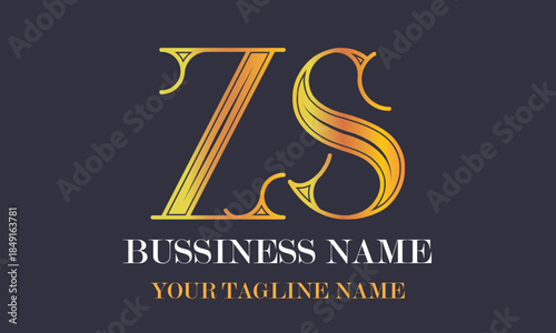 ZS Z zs initial logo | initial based abstract modern minimal creative logo, vector template image. luxury logotype logo, real estate homie logo. typography logo. initials logo