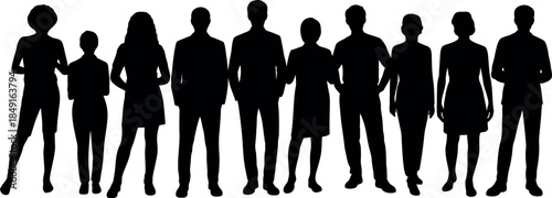 Group of diverse people standing together