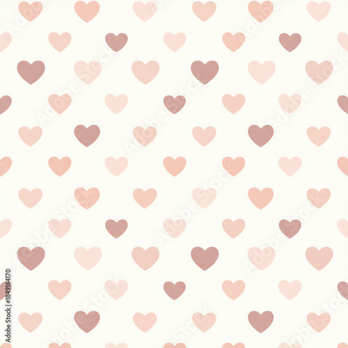 Seamless pastel heart pattern on light romantic background

