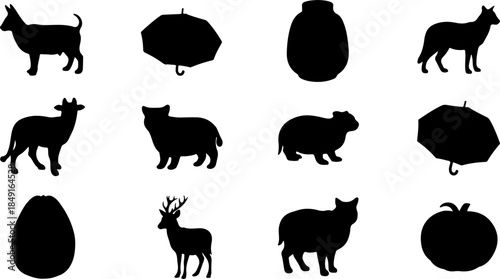 Bat Silhouette Collection – Flying Halloween Bat Vector Set