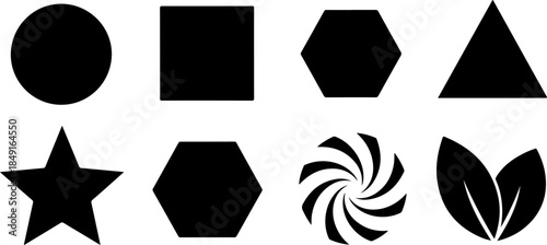 Modern Abstract Geometric Branding Logo and Icon Set