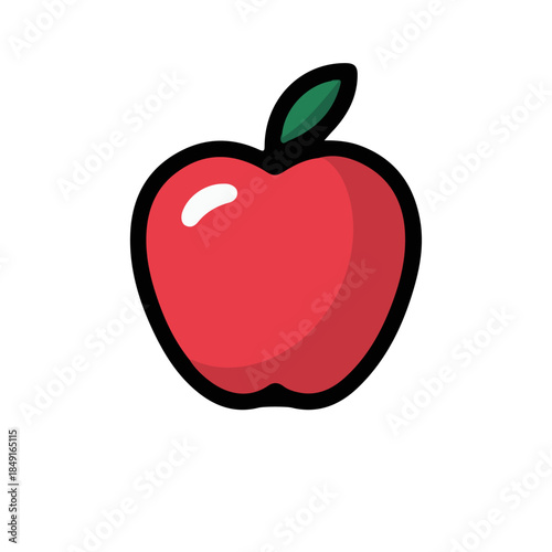 red apple vector illustration