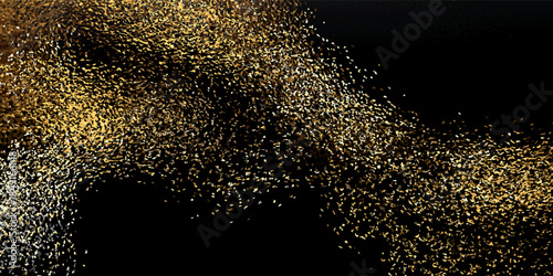 Flock of Starlings Flying in Formation.