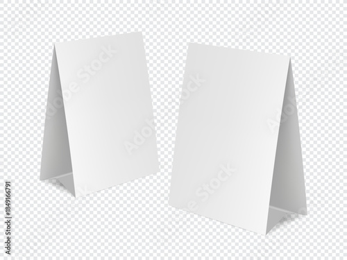 table tent on transparent background template for designers design