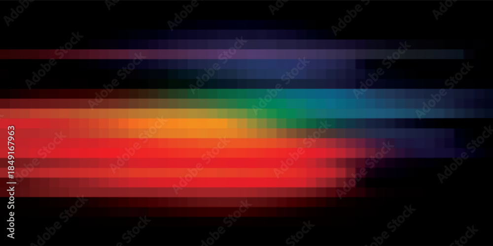 Fototapeta premium Vibrant Multicolored Light Trails on Black.