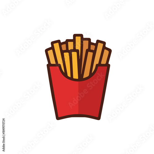 french fries in a red box