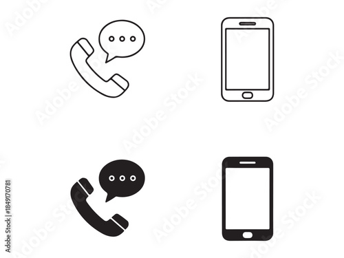 Phone icons representing communication and calls