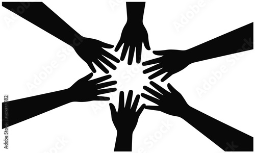 Teamwork Hands Joining Together for Unity