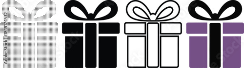 Diverse Gift Box Graphics Representing Festivities Presents and Joyful Events