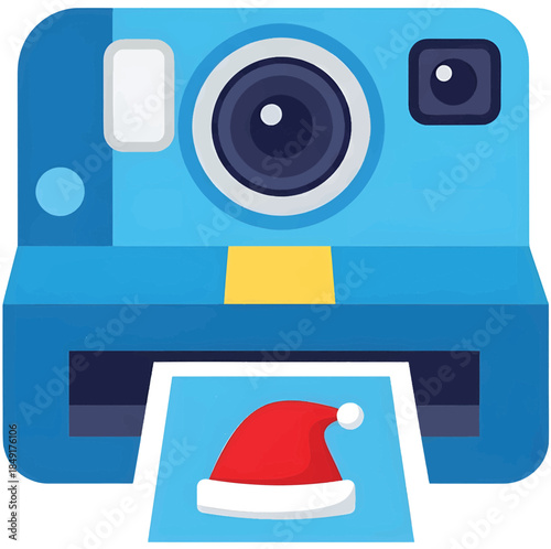 Instant Camera with Christmas Photo
