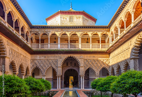 Courtyard of Maidens in Seville Alcazar, Spain