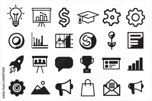 Business icon set vector illustration 