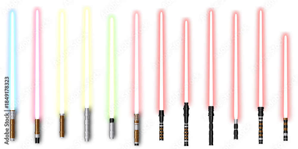 Fototapeta premium Light Saber, Energy Sword - Futuristic Energy Weapon