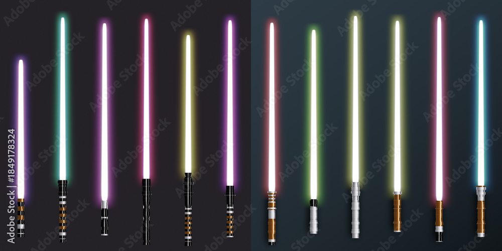 Fototapeta premium Light Saber, Energy Sword - Futuristic Energy Weapon