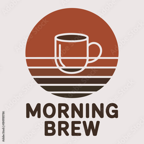 Morning Brew Retro Minimal Coffee T Shirt Design