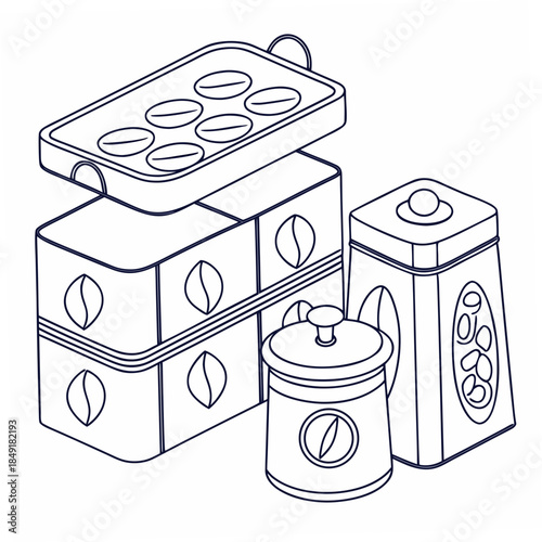 Modern coffee accessory set