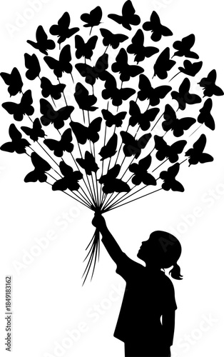 Releasing Butterfly Dreams Vector Art 