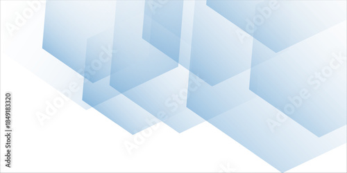 Elegant abstract 3D render featuring a geometric hexagonal pattern in soft white and light blue tones with a modern aesthetic