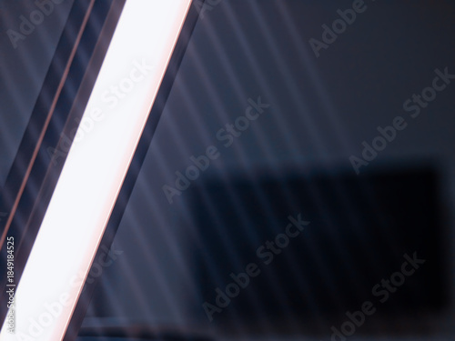 Abstract diagonal lights from room led lamp backdrop