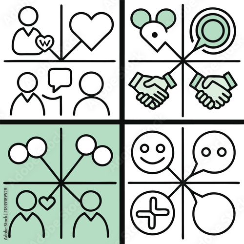 minimal botanical graphic sketch drawing, trendy tiny tattoo design, floral elements vector illustration