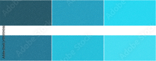 A gradient of blue and cyan color swatches arranged in two rows with a white divider.