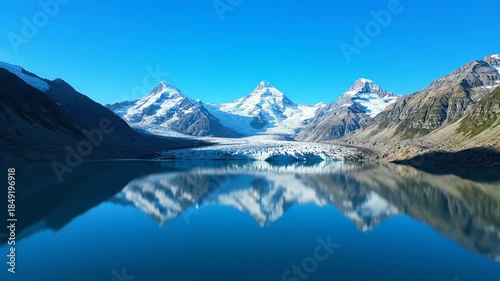 Wallpaper Mural Scenic mountain peaks reflected in a glacial lake Torontodigital.ca