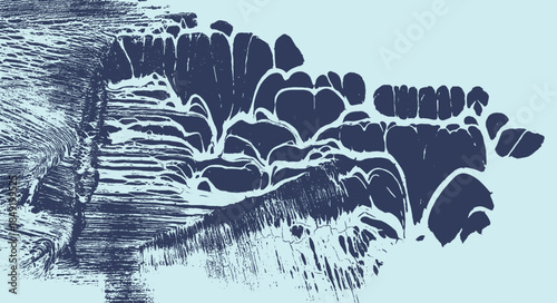 Grunge dirt as a picture of an image a spot abstraction monochrome 2 color. Amazing background. A spontaneous image in smudges and spots on the wall. Grunge drawing texture. Stones waterfall. Vector