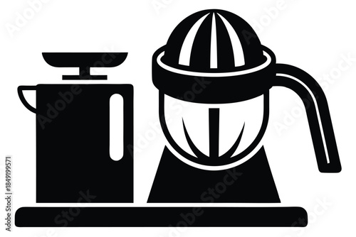 juicer silhouette line art vector illustration