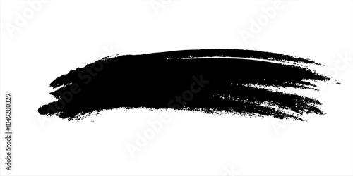 Curved Brush Stroke . Vector Logo Design Template . Twirl Grunge Shapes . Trace of mascara.