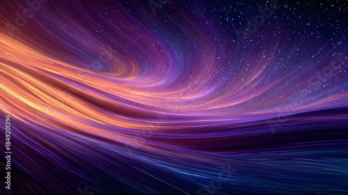 Vibrant Cosmic Swirls - A Mesmerizing Abstract Display of Celestial Energy.