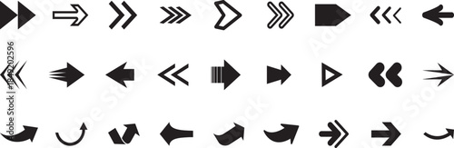 Arrows set icon. Arrows set vector illustration. Arrow icon. Arrow black colored. vector icon. Arrows vector collection. Vector