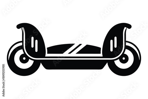 hoverboard silhouette line art vector illustration