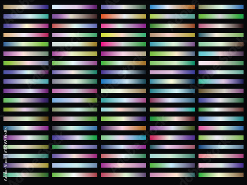 Seamless vector illustration of an abstract colorful wallpaper design featuring horizontal blue and black metal lines with a steel window blind texture for modern architectural background patterns