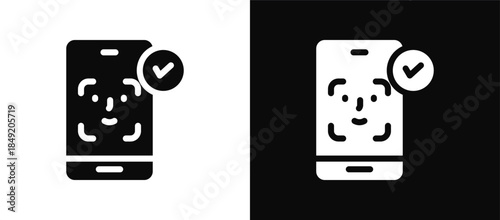 Unlock icon set black and white