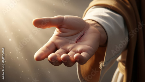 Wounded Hand of Jesus Christ, Symbol of Love, Salvation and Faith